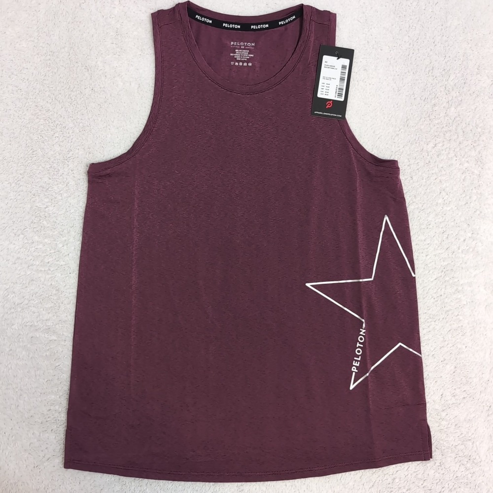 NEW! PELOTON Push Above Racer Tank 2.0 Performance Stretch Burgundy WOMENS‎ XS
